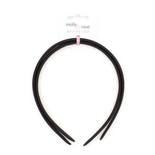Picture of ALICEBAND WIDE BLACK SATIN 2 PACK